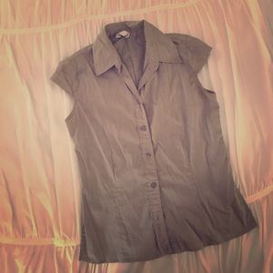 Laundry capped sleeve button up shirt