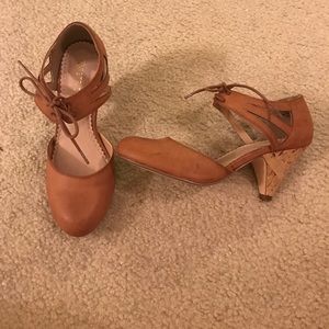 Brown vintage inspired heels