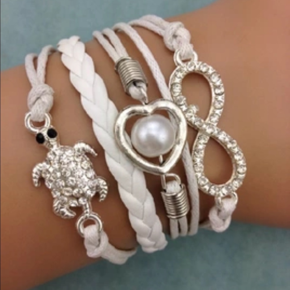 ANY 3- $10 infinity bracelets mix and match 
turtle heart infinity bracelet