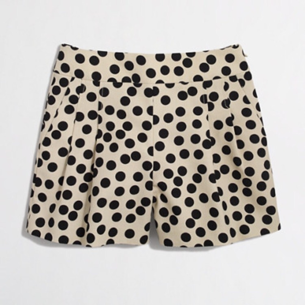 J. Crew Basketweave Shorts in Scattered Dot