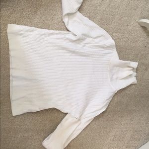 White ribbed turtleneck