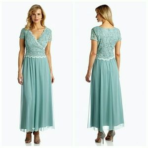 R&M Richards Sequin Lace Mother of the Bride Dress