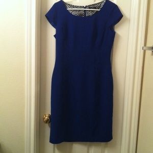 Navy blue Tahari business dress
