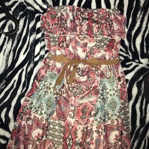 Long strapless dress