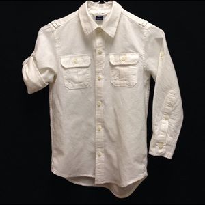 Gap Boy's Linen/Cotton Long Sleeve Shirt Gap Boy's Linen/Cotton Long Sleeve Shirt