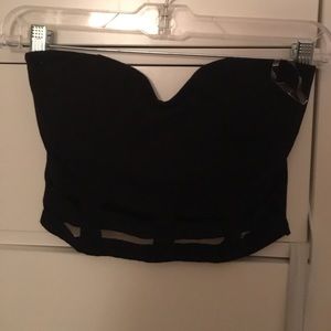 Black caged crop top