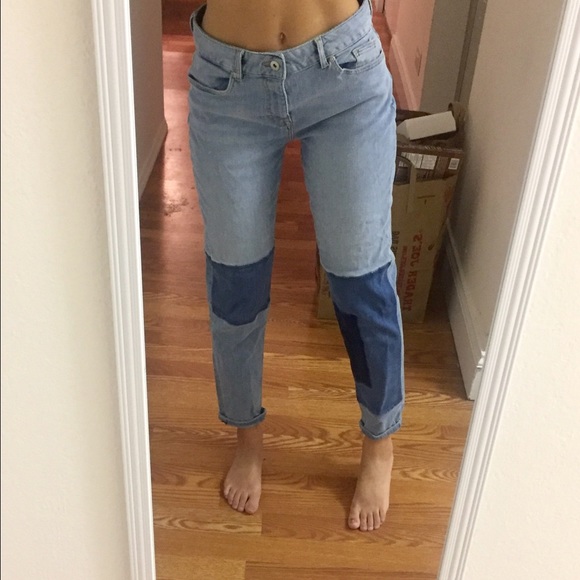 H&M Denim - H&M Boyfriend Jeans Patch stretch comfyyy SZ 4