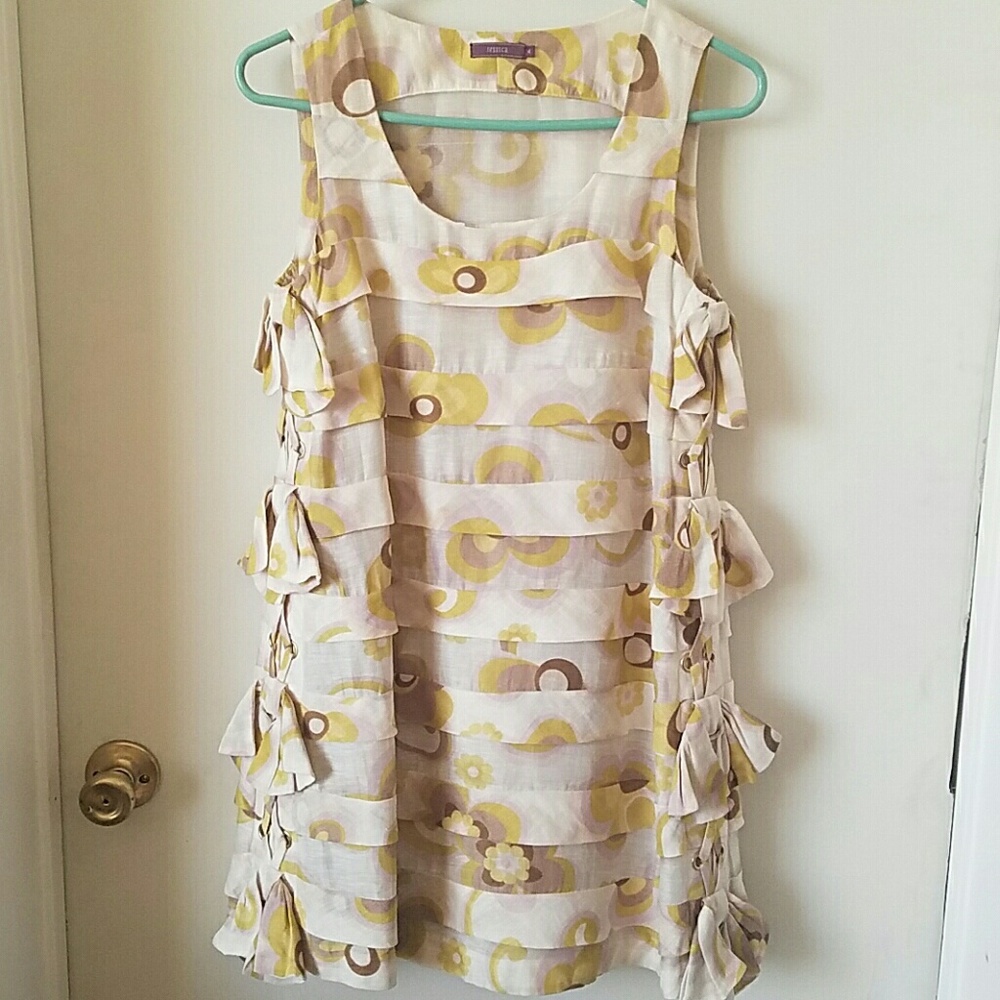Jessica Floral Dress with bows on the side