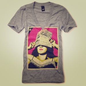 Women's Obey V-Neck Global Warming