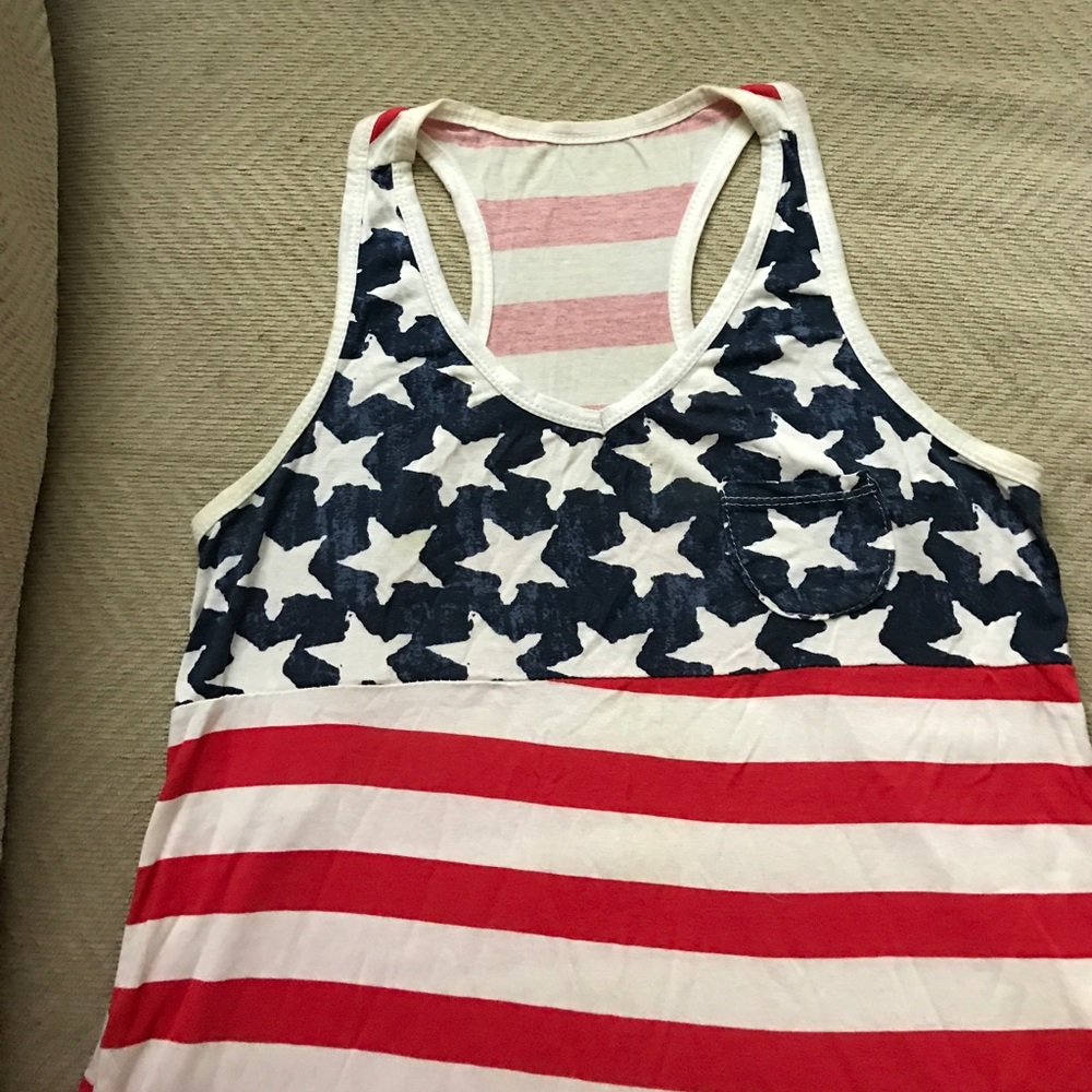 American Flag Racerback Tank