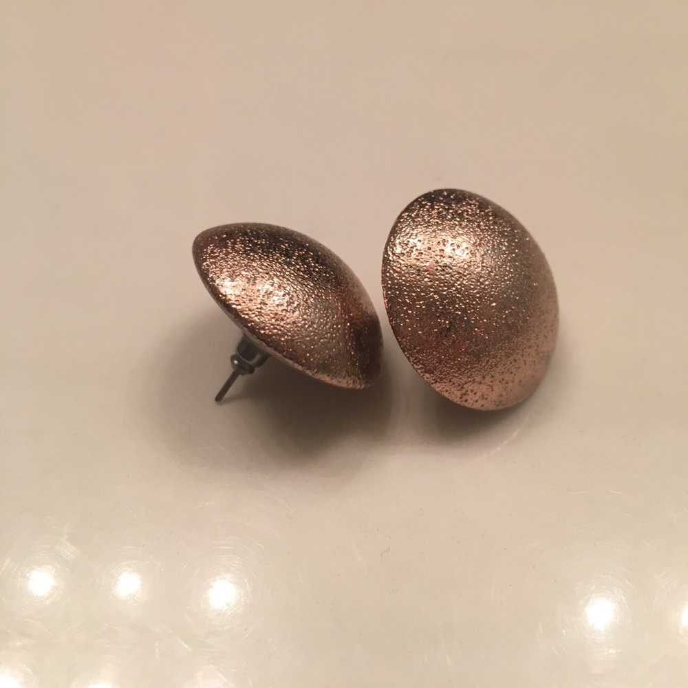 Rose gold button studs