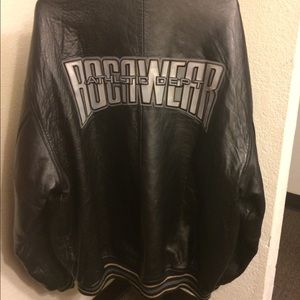 Black Rocawear genuine leather jacket XL