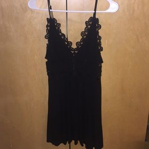NWOT Crochet Spaghetti Strap Mini Dress