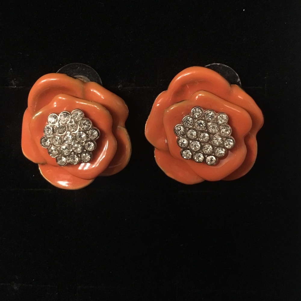 Orange petal studs