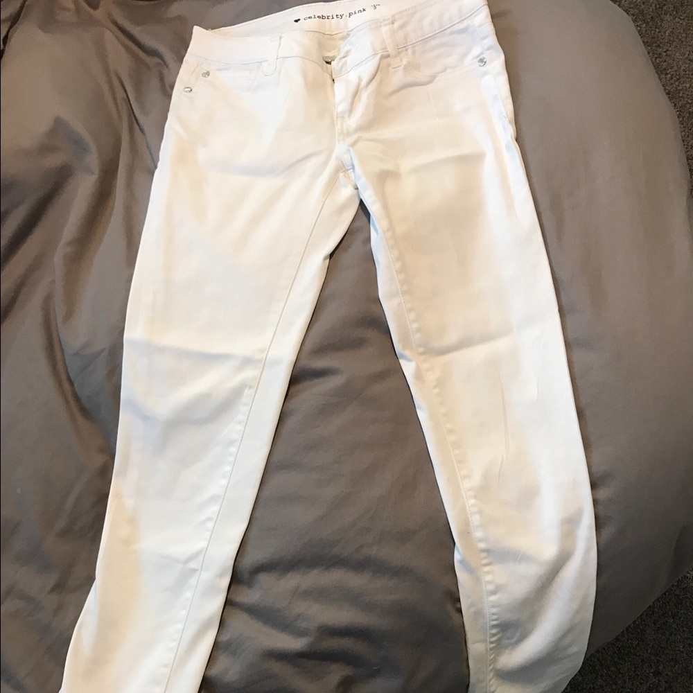 White skinny pants