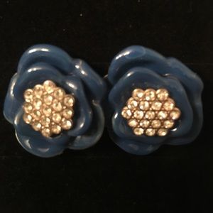 Blue petal studs
