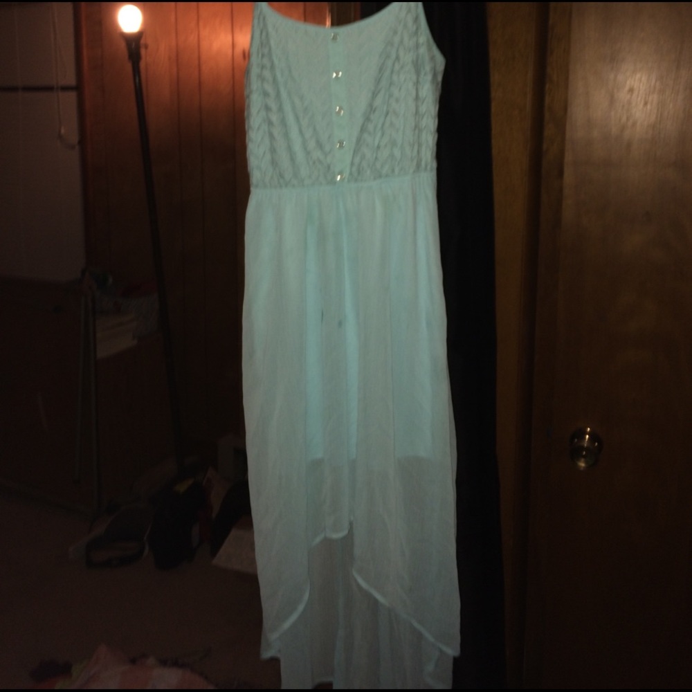 Mint high-low dress