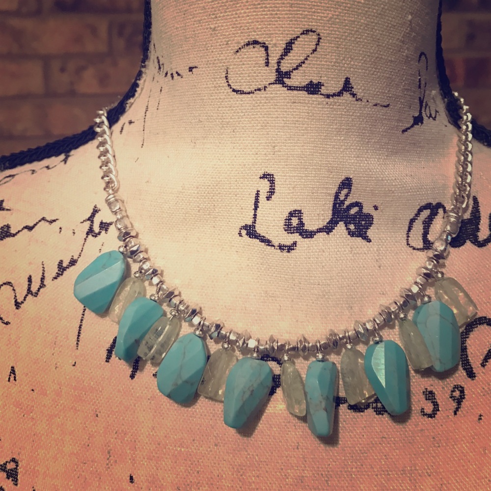 Kenneth Cole turquoise stone necklace
