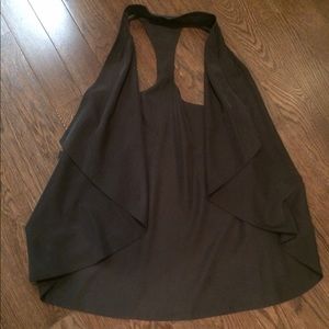 Faux Suede Racer Back Rocker Vest