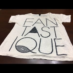 J Crew linen Tee clean no spots or stains .