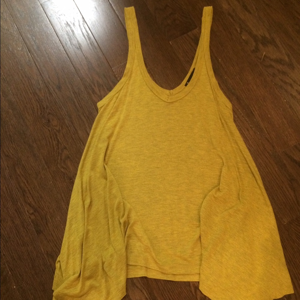Mustard Lime Green Flowy Tank