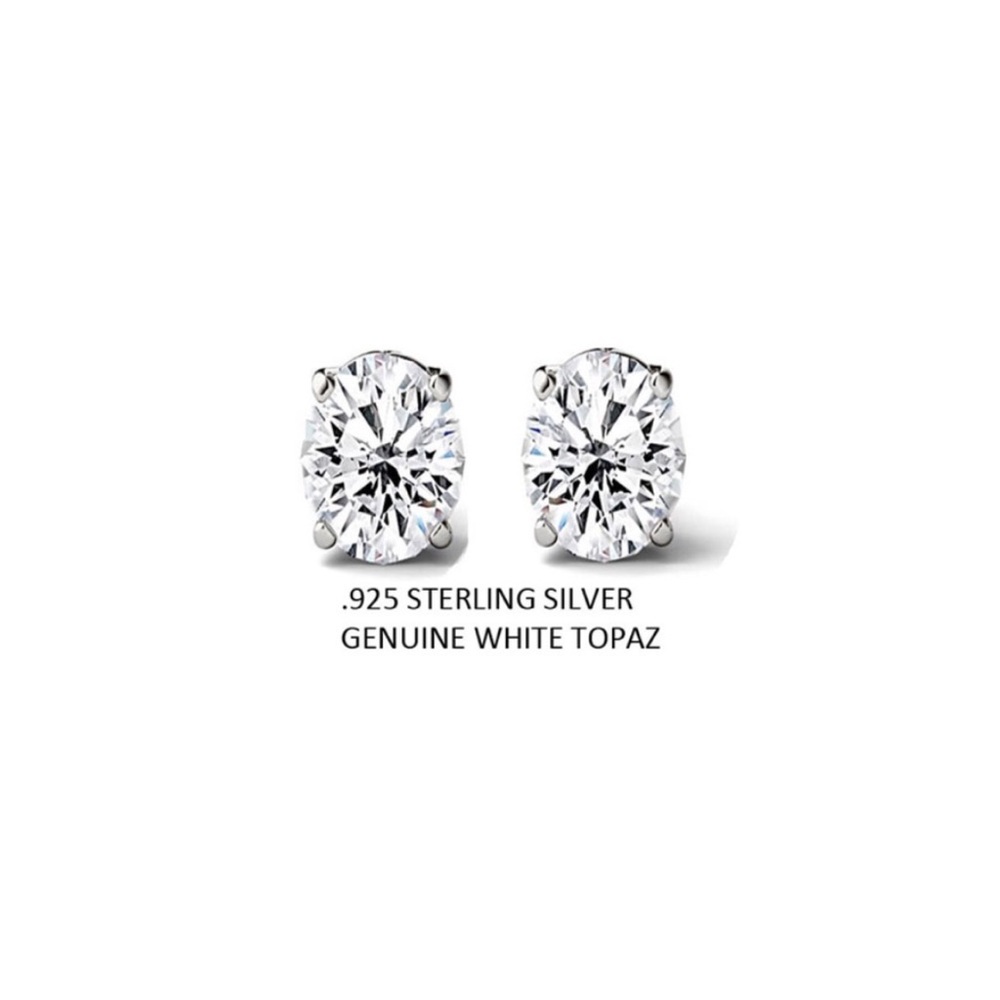 OVAL TOPAZ STUDS - Picture 7 of 8