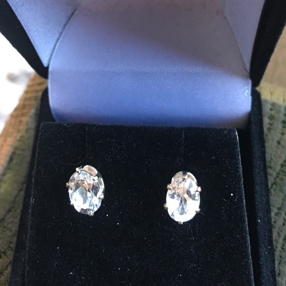 OVAL TOPAZ STUDS - Picture 5 of 8