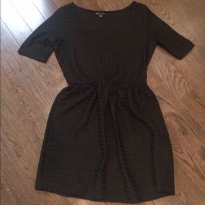 Black Stripe 3/4 Sleeve Dress