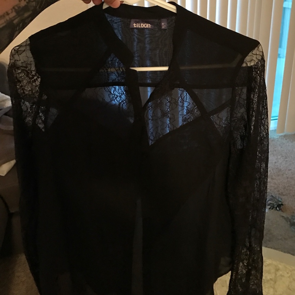 sheer lace top