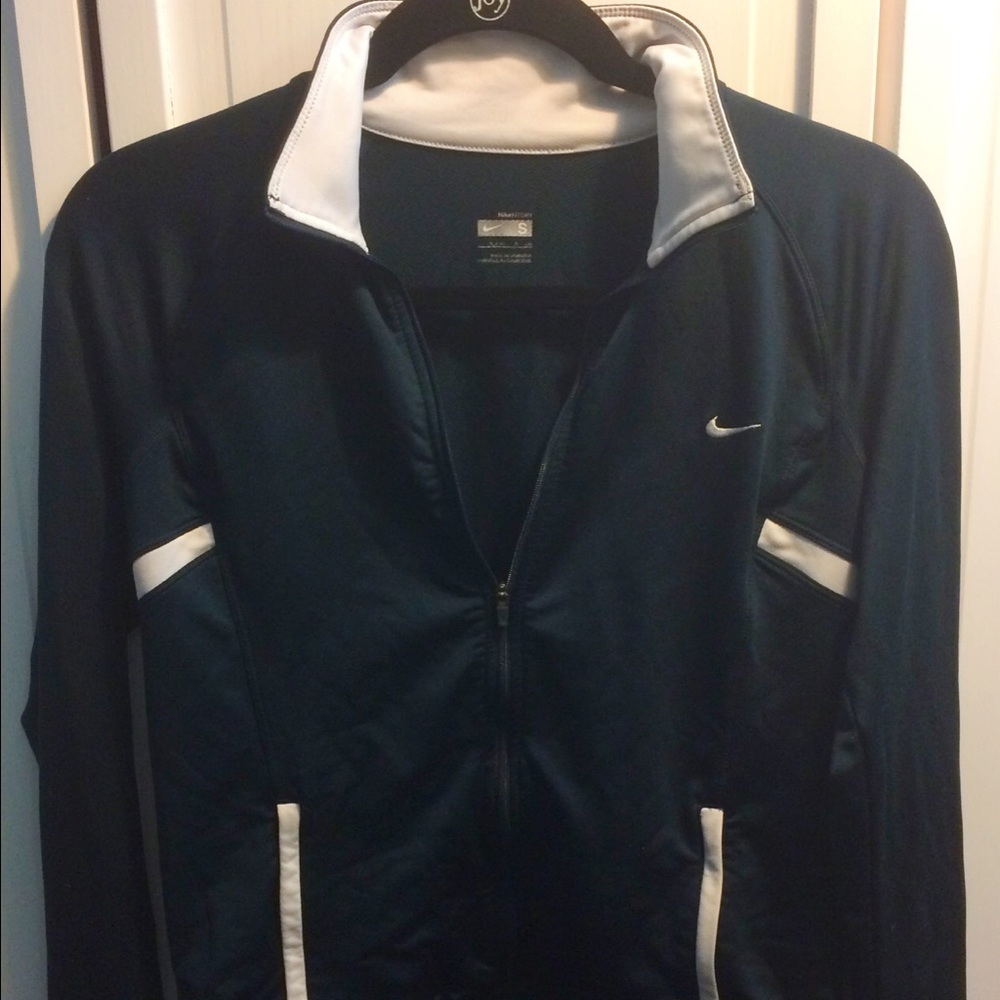 Nike Tennis Zip Up Navy and white Vintage