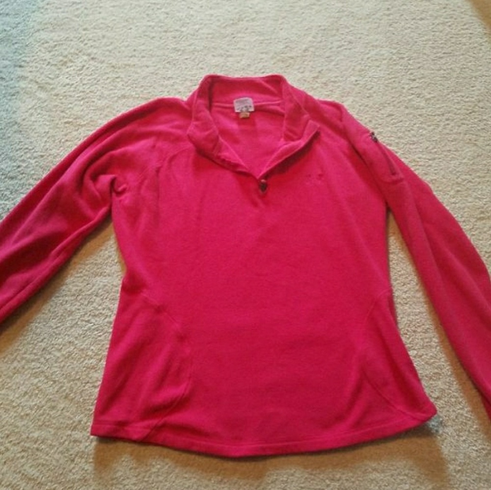 Under Armour pink fleece half zip