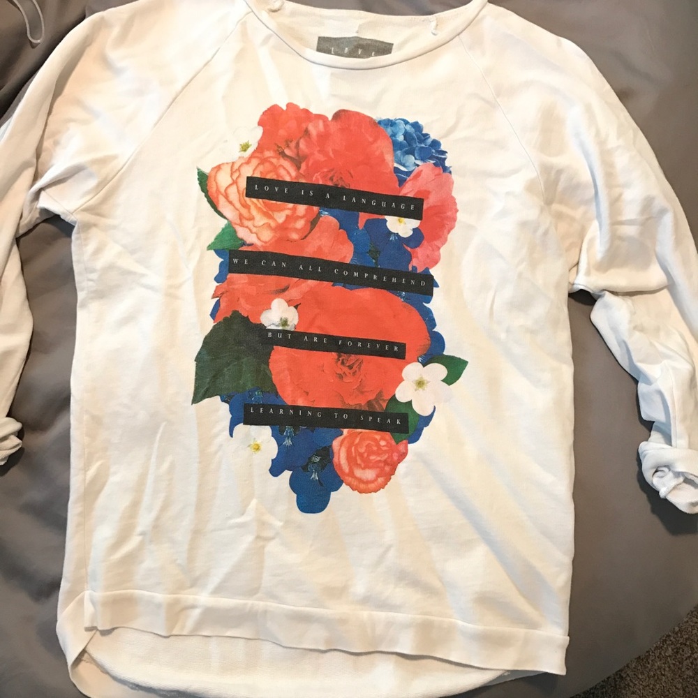 White scoop neck sweater