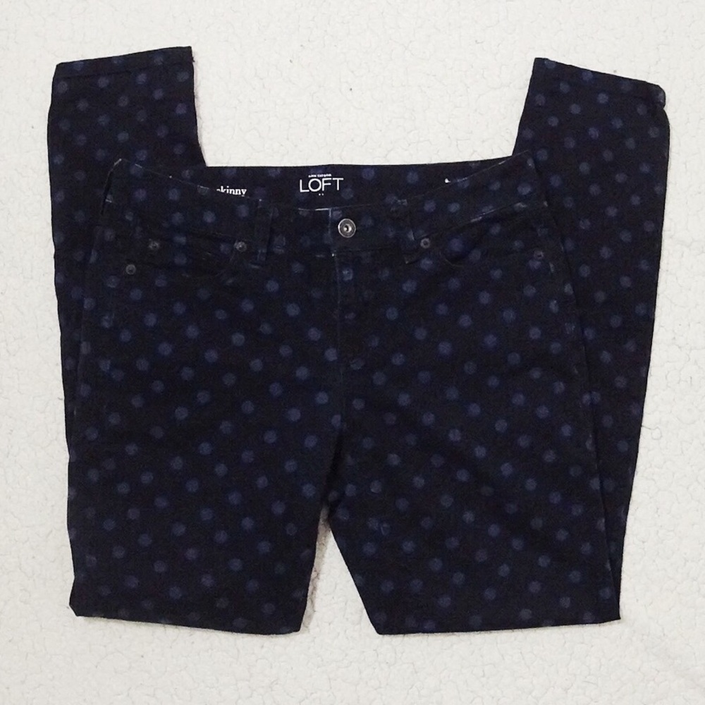 LOFT blue polka dots pants