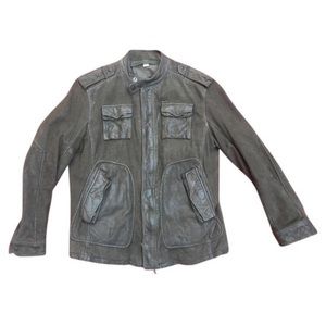 Men's! Diesel olive green, leather jacket