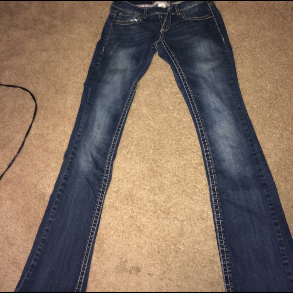 Blue bootcut jeans