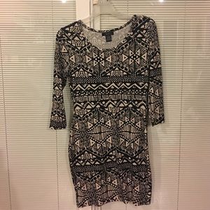 B/W bodycon dress