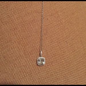 Silver diamond necklace