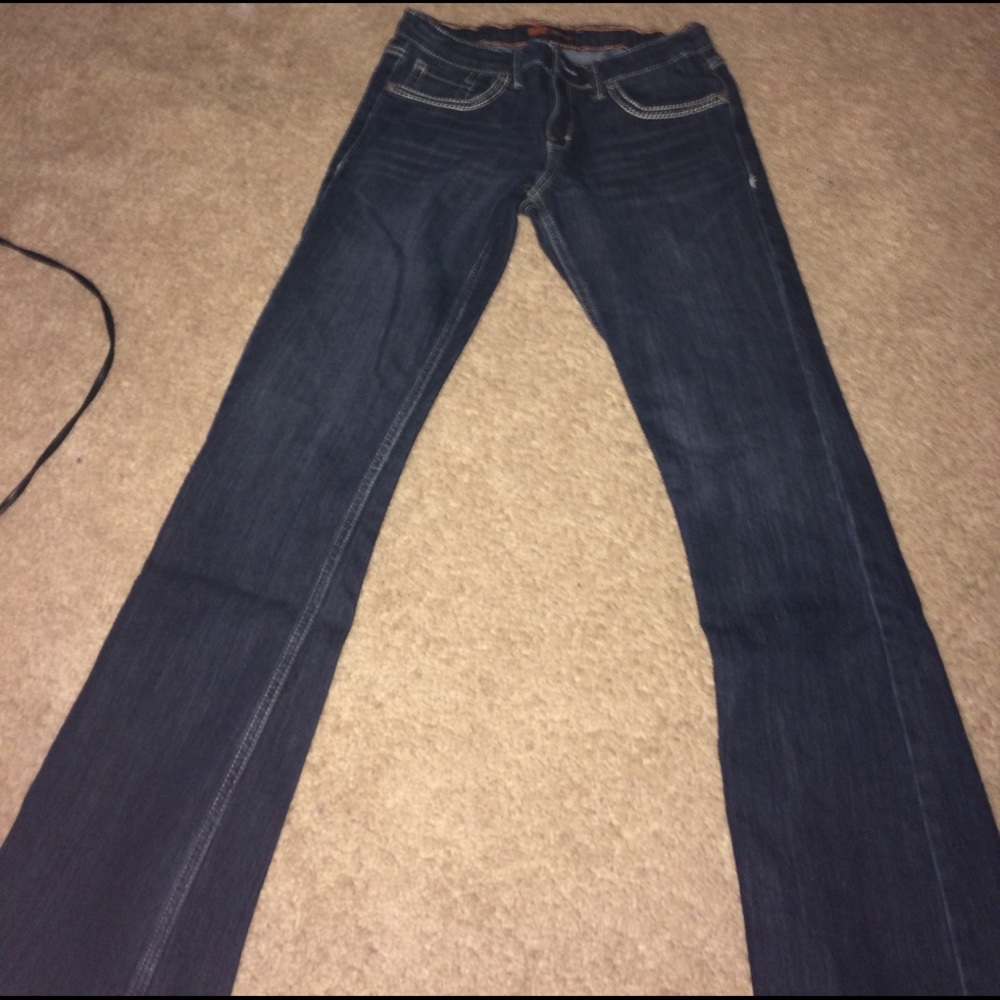 Dark blue bootcut jeans