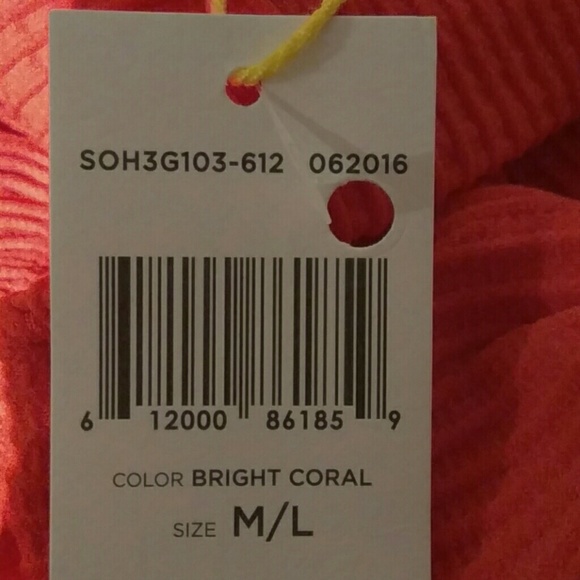 BCBG open mesh midi skirt coral M/L - Picture 4 of 6