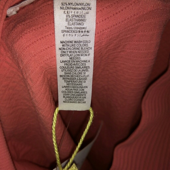 BCBG open mesh midi skirt coral M/L - Picture 6 of 6