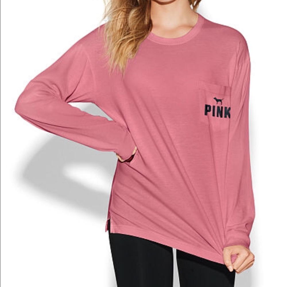 PINK Campus Long Sleeve Tee