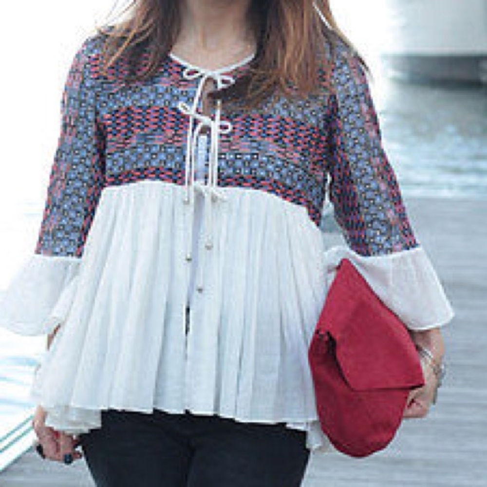 Zara embroidered flowing jacket