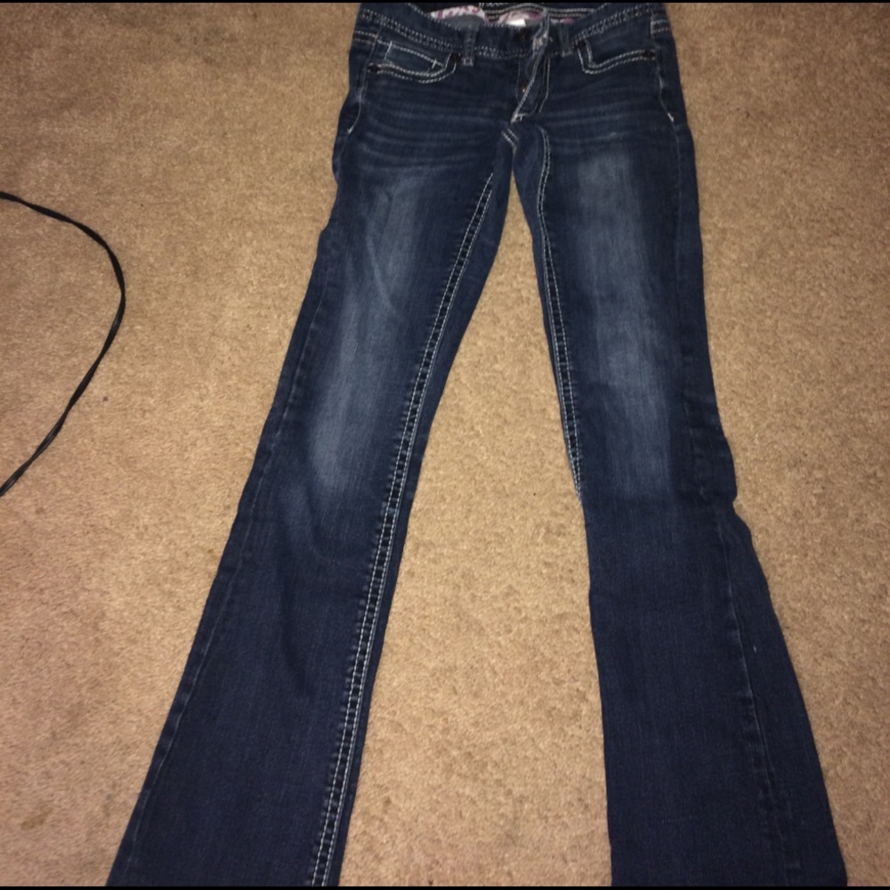 Blue bootcut jeans
