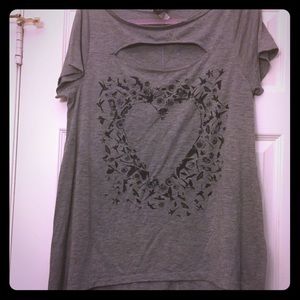 Keyhole Hi Lo Printed Top