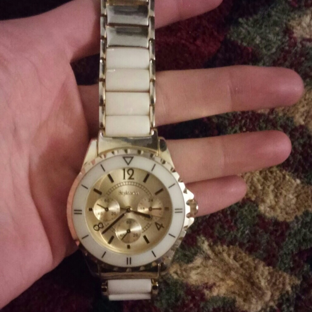 Style & Co cream and gold beautiful watch