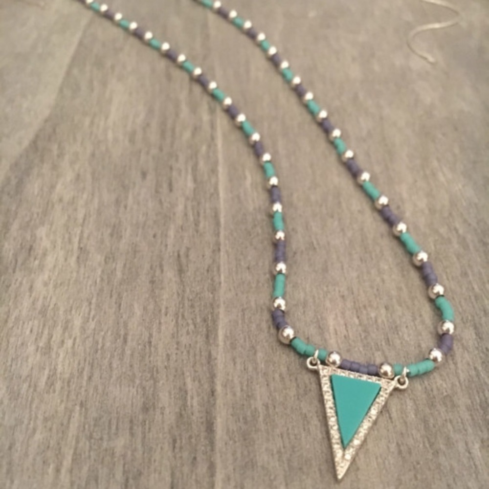 Sterling Silver & Turquoise Adjustable Necklace