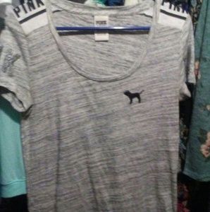 Short sleeve Blinged pink brand top