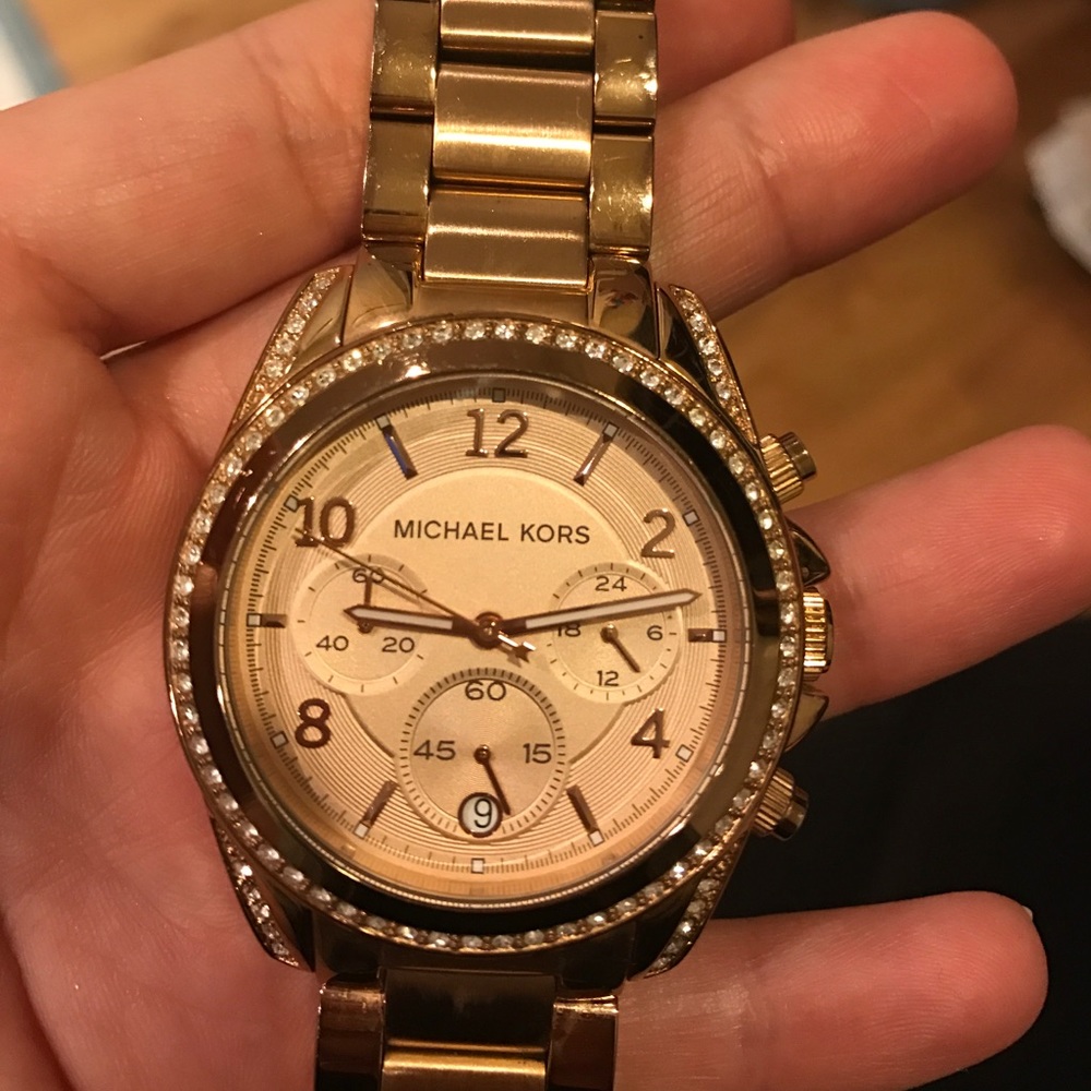 Rose gold Michael kors watch