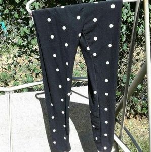 Brand new OS black and white polka dot lularoe leg