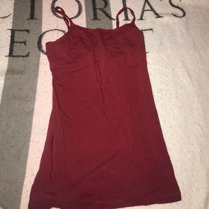 A basic burgundy tank top